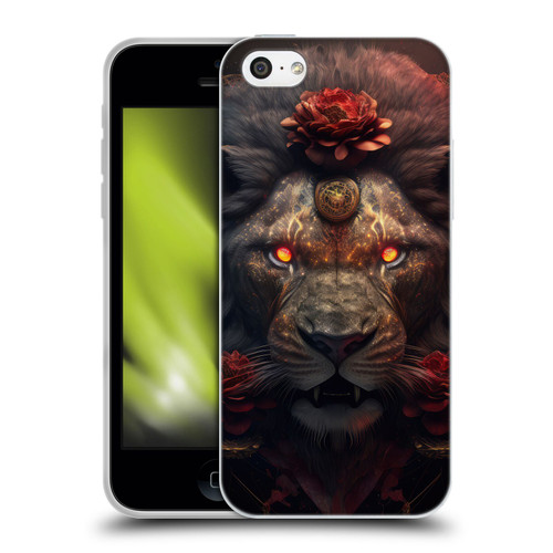Spacescapes Floral Lions Crimson Pride Soft Gel Case for Apple iPhone 5c