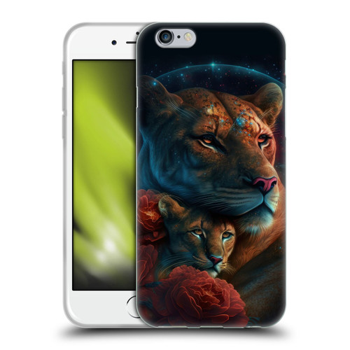 Spacescapes Floral Lions Star Watching Soft Gel Case for Apple iPhone 6 / iPhone 6s