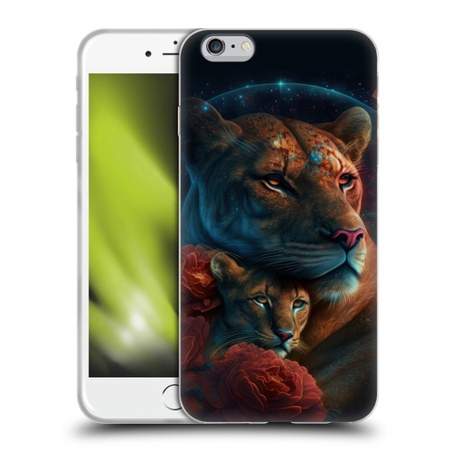 Spacescapes Floral Lions Star Watching Soft Gel Case for Apple iPhone 6 Plus / iPhone 6s Plus