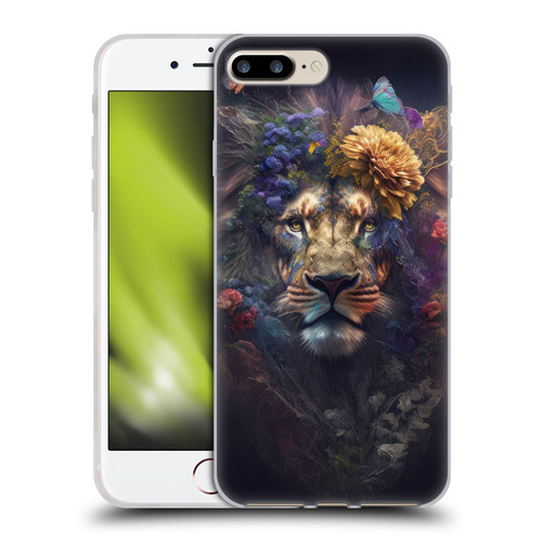 Spacescapes Floral Lions Flowering Pride Soft Gel Case for Apple iPhone 7 Plus / iPhone 8 Plus