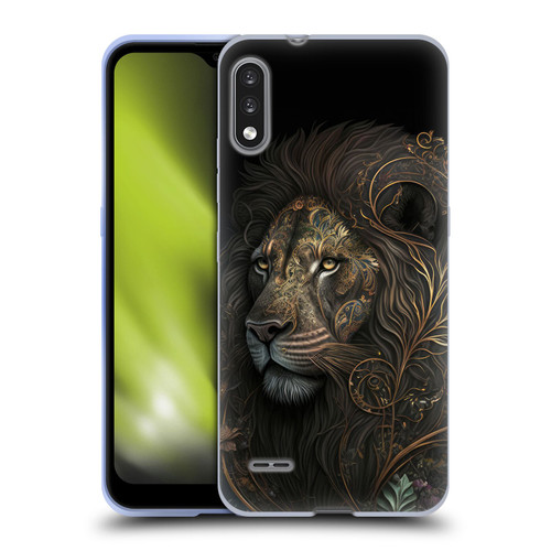 Spacescapes Floral Lions Golden Bloom Soft Gel Case for LG K22
