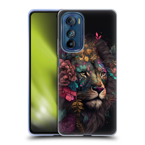 Spacescapes Floral Lions Ethereal Petals Soft Gel Case for Motorola Edge 30