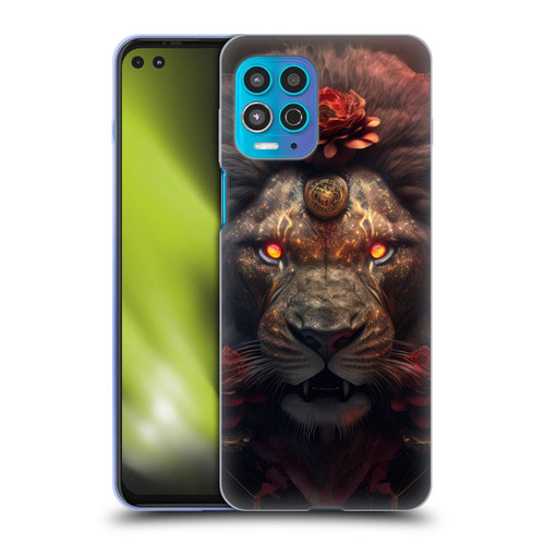 Spacescapes Floral Lions Crimson Pride Soft Gel Case for Motorola Moto G100
