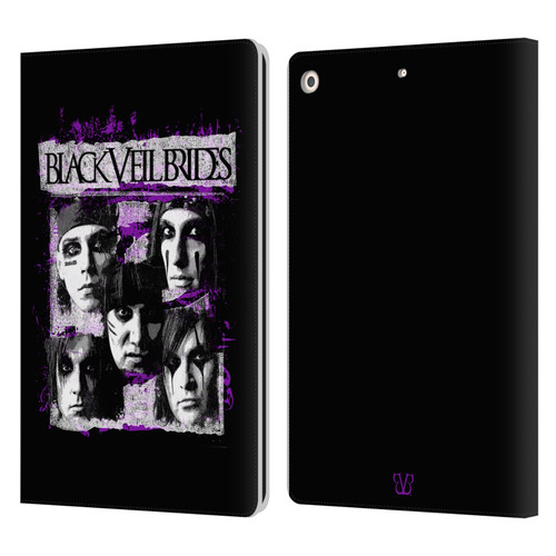 Black Veil Brides Band Art Grunge Faces Leather Book Wallet Case Cover For Apple iPad 10.2 2019/2020/2021