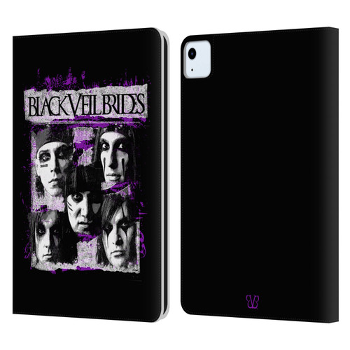 Black Veil Brides Band Art Grunge Faces Leather Book Wallet Case Cover For Apple iPad Air 2020 / 2022