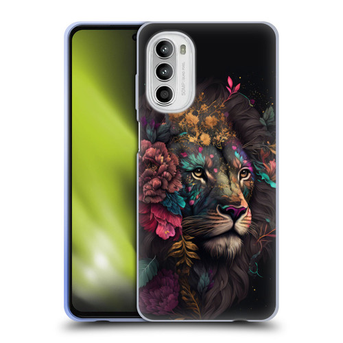 Spacescapes Floral Lions Ethereal Petals Soft Gel Case for Motorola Moto G52