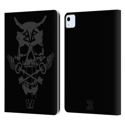Black Veil Brides Band Art Skull Keys Leather Book Wallet Case Cover For Apple iPad Air 11 2020/2022/2024