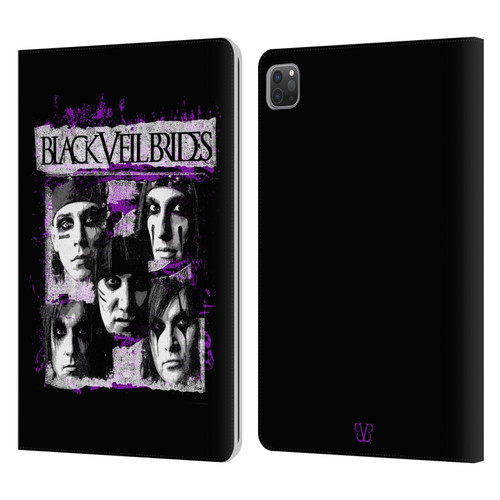 Black Veil Brides Band Art Grunge Faces Leather Book Wallet Case Cover For Apple iPad Pro 11 2020 / 2021 / 2022
