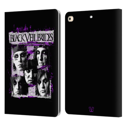 Black Veil Brides Band Art Grunge Faces Leather Book Wallet Case Cover For Apple iPad 9.7 2017 / iPad 9.7 2018