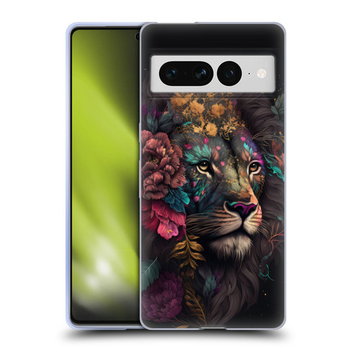 Spacescapes Floral Lions Ethereal Petals Soft Gel Case for Google Pixel 7 Pro