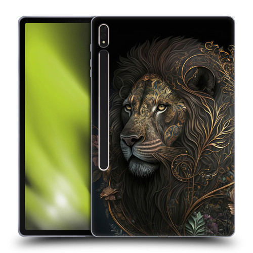 Spacescapes Floral Lions Golden Bloom Soft Gel Case for Samsung Galaxy Tab S8 Plus