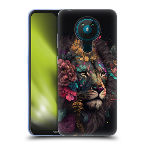 Spacescapes Floral Lions Ethereal Petals Soft Gel Case for Nokia 5.3