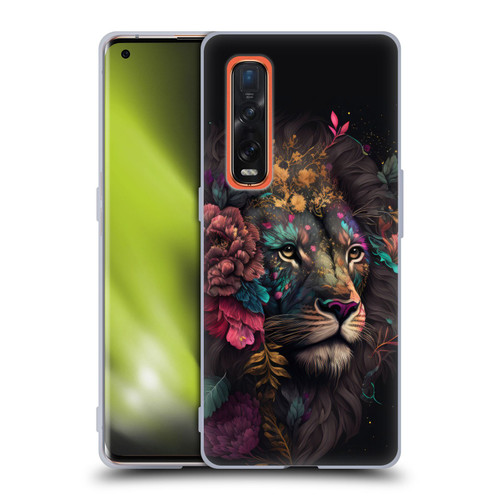 Spacescapes Floral Lions Ethereal Petals Soft Gel Case for OPPO Find X2 Pro 5G