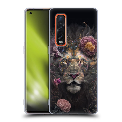 Spacescapes Floral Lions Pride Soft Gel Case for OPPO Find X2 Pro 5G