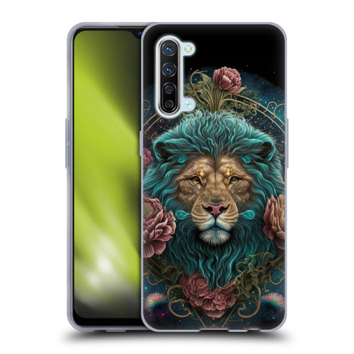 Spacescapes Floral Lions Aqua Mane Soft Gel Case for OPPO Find X2 Lite 5G