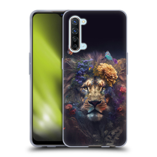 Spacescapes Floral Lions Flowering Pride Soft Gel Case for OPPO Find X2 Lite 5G