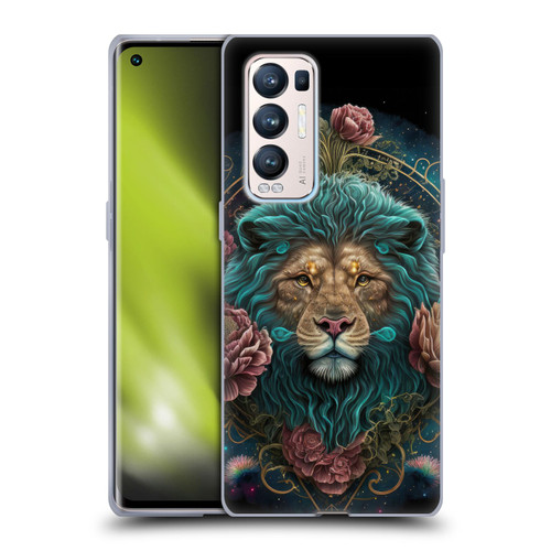 Spacescapes Floral Lions Aqua Mane Soft Gel Case for OPPO Find X3 Neo / Reno5 Pro+ 5G