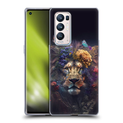 Spacescapes Floral Lions Flowering Pride Soft Gel Case for OPPO Find X3 Neo / Reno5 Pro+ 5G