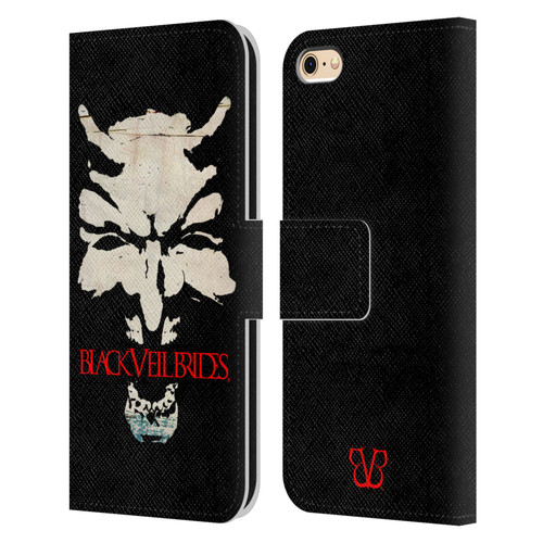 Black Veil Brides Band Art Devil Art Leather Book Wallet Case Cover For Apple iPhone 6 / iPhone 6s