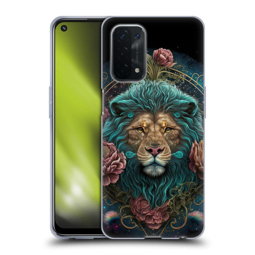 Spacescapes Floral Lions Aqua Mane Soft Gel Case for OPPO A54 5G