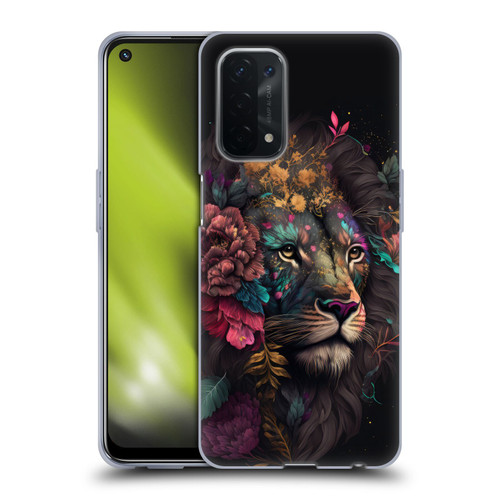 Spacescapes Floral Lions Ethereal Petals Soft Gel Case for OPPO A54 5G