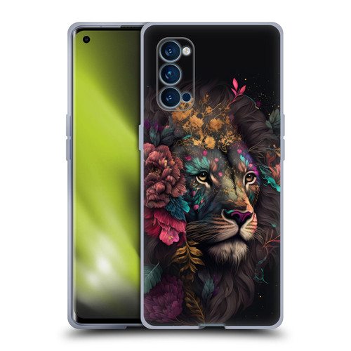 Spacescapes Floral Lions Ethereal Petals Soft Gel Case for OPPO Reno 4 Pro 5G