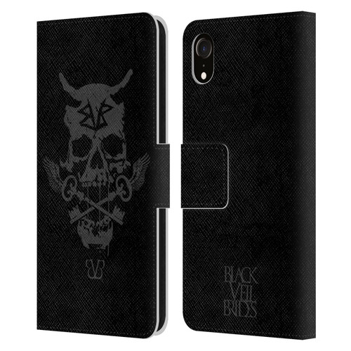 Black Veil Brides Band Art Skull Keys Leather Book Wallet Case Cover For Apple iPhone XR
