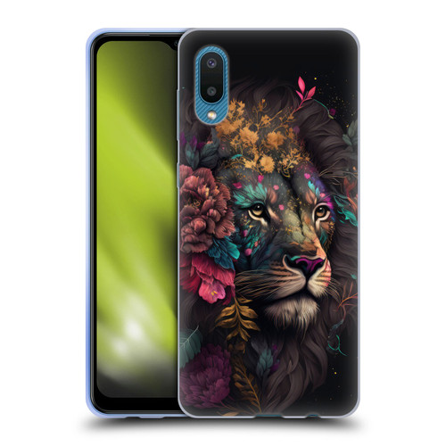 Spacescapes Floral Lions Ethereal Petals Soft Gel Case for Samsung Galaxy A02/M02 (2021)