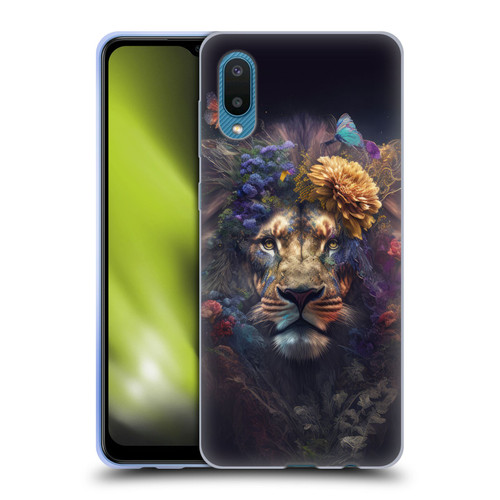 Spacescapes Floral Lions Flowering Pride Soft Gel Case for Samsung Galaxy A02/M02 (2021)