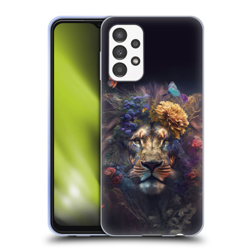 Spacescapes Floral Lions Flowering Pride Soft Gel Case for Samsung Galaxy A13 (2022)
