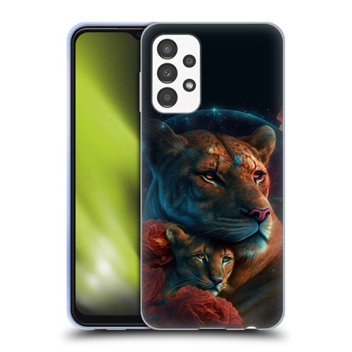 Spacescapes Floral Lions Star Watching Soft Gel Case for Samsung Galaxy A13 (2022)