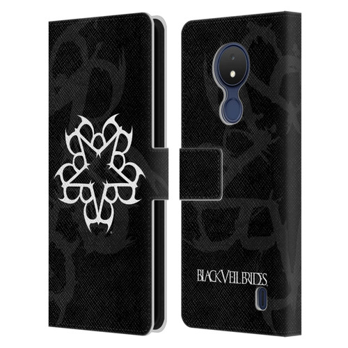 Black Veil Brides Band Art Logo Leather Book Wallet Case Cover For Nokia C21