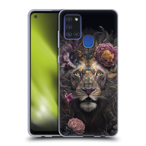 Spacescapes Floral Lions Pride Soft Gel Case for Samsung Galaxy A21s (2020)