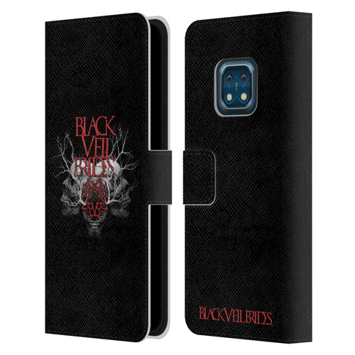 Black Veil Brides Band Art Skull Branches Leather Book Wallet Case Cover For Nokia XR20