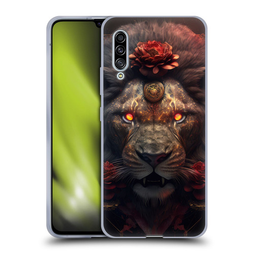 Spacescapes Floral Lions Crimson Pride Soft Gel Case for Samsung Galaxy A90 5G (2019)