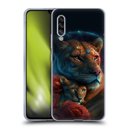 Spacescapes Floral Lions Star Watching Soft Gel Case for Samsung Galaxy A90 5G (2019)