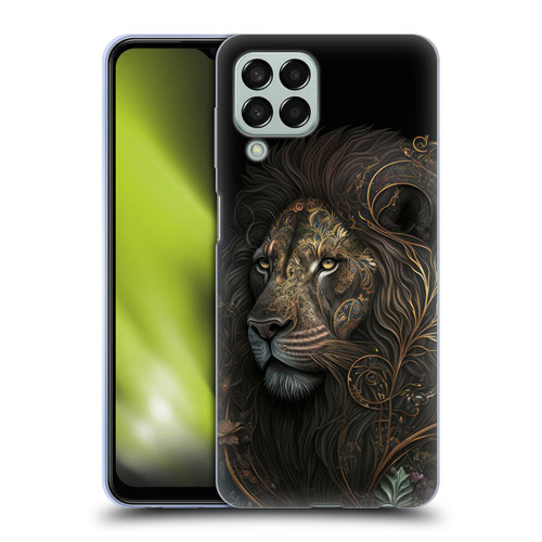 Spacescapes Floral Lions Golden Bloom Soft Gel Case for Samsung Galaxy M33 (2022)