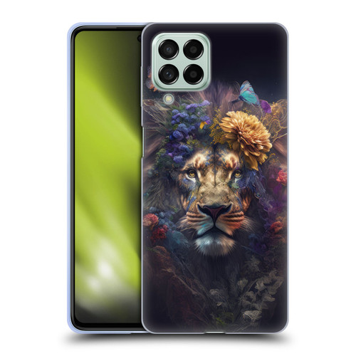Spacescapes Floral Lions Flowering Pride Soft Gel Case for Samsung Galaxy M53 (2022)