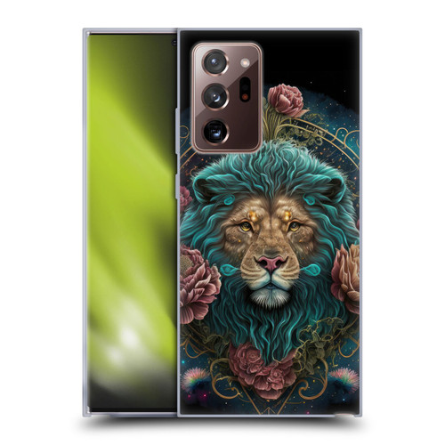 Spacescapes Floral Lions Aqua Mane Soft Gel Case for Samsung Galaxy Note20 Ultra / 5G