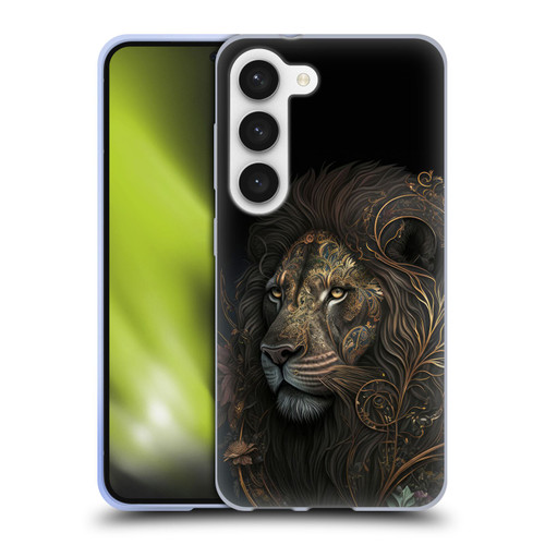 Spacescapes Floral Lions Golden Bloom Soft Gel Case for Samsung Galaxy S23 5G