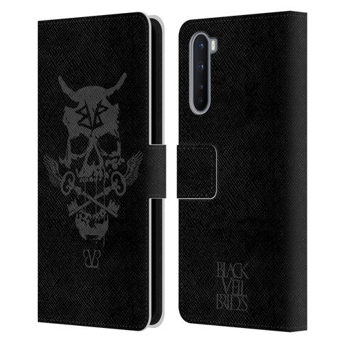 Black Veil Brides Band Art Skull Keys Leather Book Wallet Case Cover For OnePlus Nord 5G