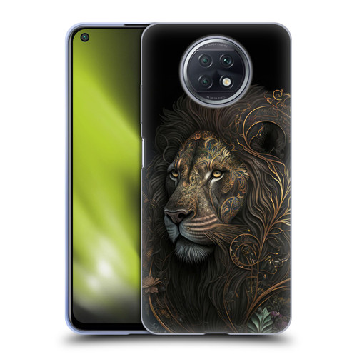 Spacescapes Floral Lions Golden Bloom Soft Gel Case for Xiaomi Redmi Note 9T 5G