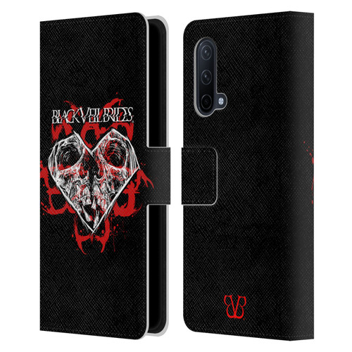 Black Veil Brides Band Art Skull Heart Leather Book Wallet Case Cover For OnePlus Nord CE 5G