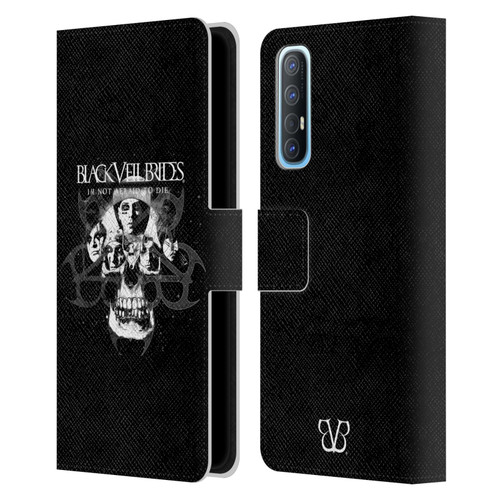 Black Veil Brides Band Art Skull Faces Leather Book Wallet Case Cover For OPPO Find X2 Neo 5G