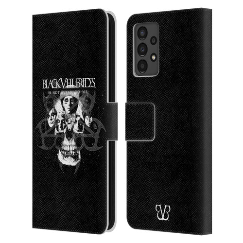 Black Veil Brides Band Art Skull Faces Leather Book Wallet Case Cover For Samsung Galaxy A13 (2022)