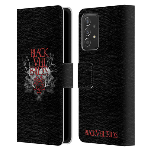 Black Veil Brides Band Art Skull Branches Leather Book Wallet Case Cover For Samsung Galaxy A53 5G (2022)