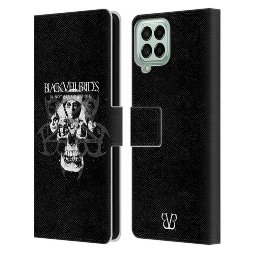 Black Veil Brides Band Art Skull Faces Leather Book Wallet Case Cover For Samsung Galaxy M53 (2022)