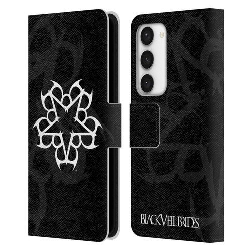 Black Veil Brides Band Art Logo Leather Book Wallet Case Cover For Samsung Galaxy S23 5G