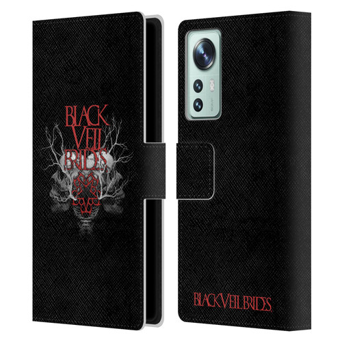 Black Veil Brides Band Art Skull Branches Leather Book Wallet Case Cover For Xiaomi 12