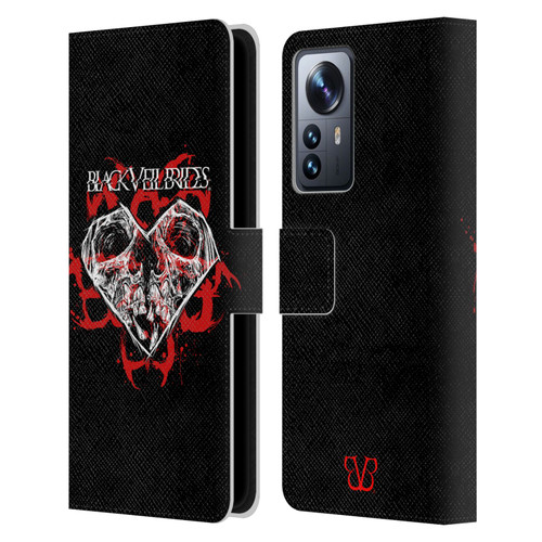 Black Veil Brides Band Art Skull Heart Leather Book Wallet Case Cover For Xiaomi 12 Pro